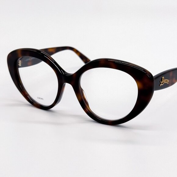 NEW LW50088I 052 WOMEN CAT EYE EYEGLASSES LOEWE HAVANA EYEWEAR - Picture 1 of 10